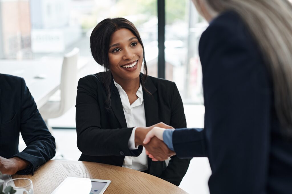 woman making first impressions